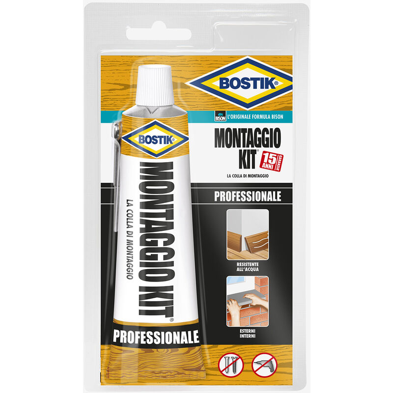 Kit colle de montage Bostik 125 gr adhA sif transparent silicone extra fort