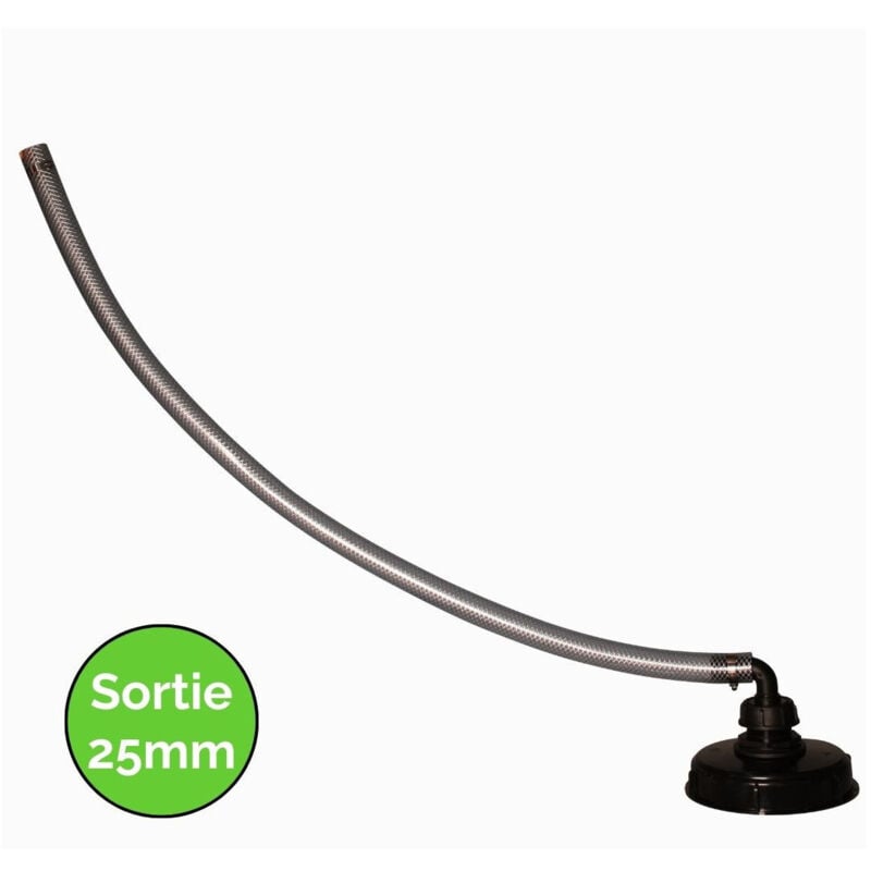 Kit collecteur - Couvercle de cuve 1000L Diamètre 150 mm - Sortie Ø25 mm - 1 m