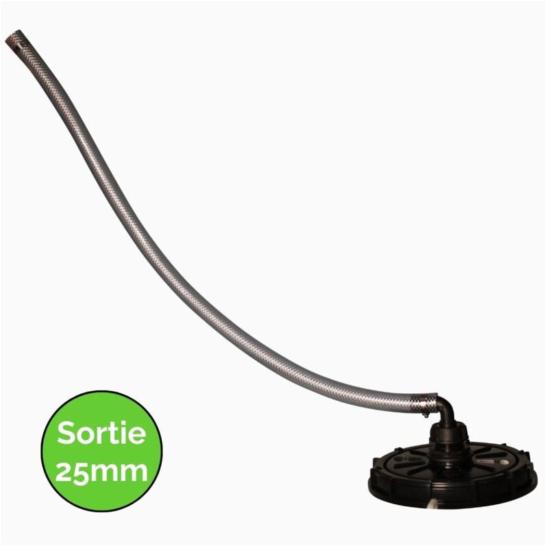 Kit collecteur - Couvercle de cuve 1000L Diamètre 220 mm - Sortie Ø25 mm - 1 m