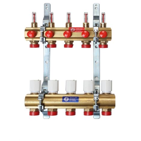 Kit collecteur prémonté avec débitmètre Giacomini R553F