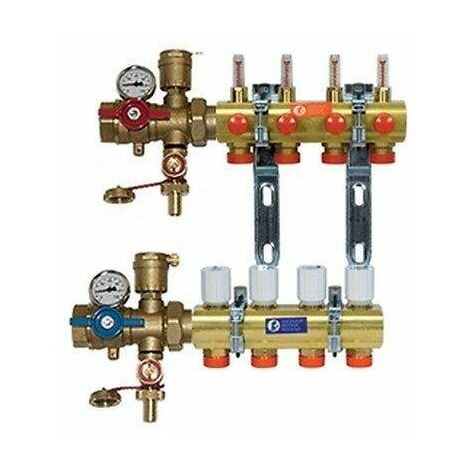 Kit collettore premontato e valvole multifunzione Giacomini R553FK  1"x18/2