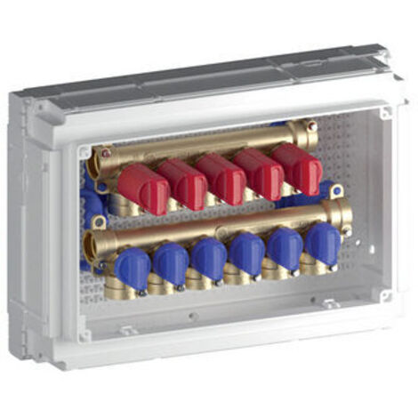 KIT COLLETTORE SANITARIO MULTI INTERCETTAZIONE DA INCASSO 6+5 USCITE- 6+5 Fastec F13- TECO- pezzi 1