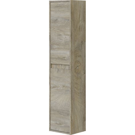 Colonna bagno 31,4x159h cm in legno rovere 5 ripiani - Kantiko