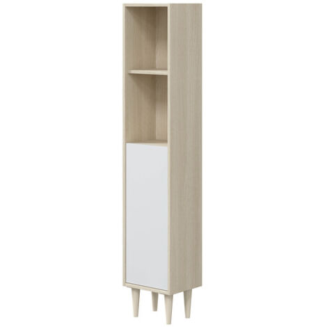 KIT COLONNA BAGNO VERONA 1 ANTA 150 ROVERE BIANCO- 1,0 pz