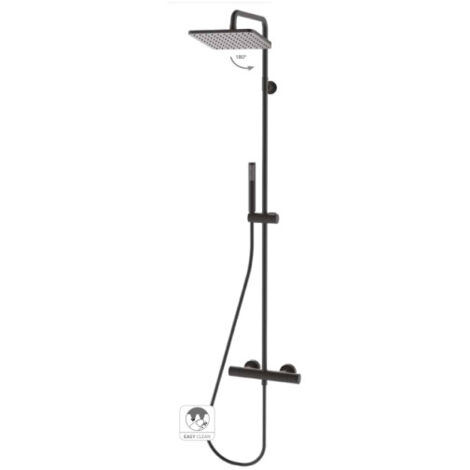 Kit colonne de douche thermostatique noir Cosmo - Bossini L10103073