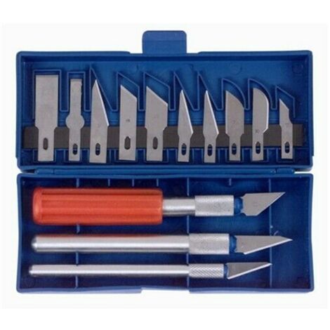 KIT COLTELLI PER BALSA 16 PEZZI LAME DI ACCIAIO TAGLIA BALZA