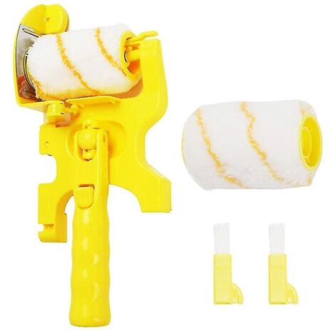 Kit combiné rouleau à peinture pour bordures, pinceau à peinture pour bordures à coupe nette, pinceaux à peinture S