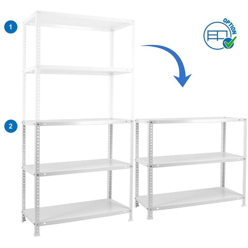 Metallregale KIT COMFORT MINI 5/400 WEIß