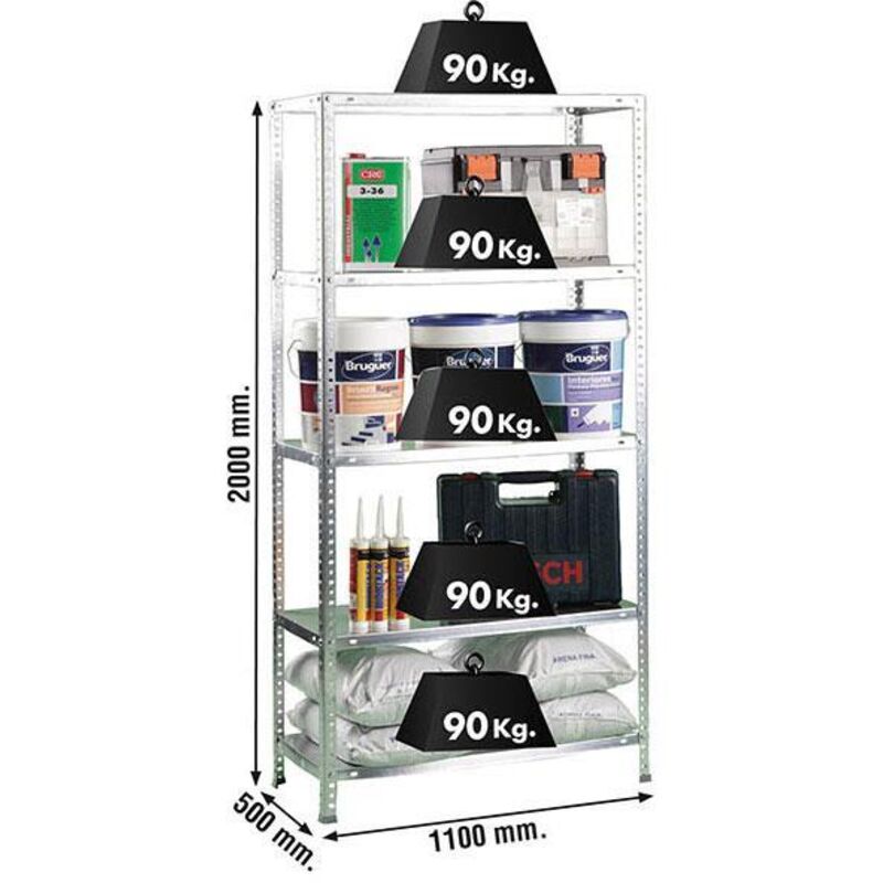 simonrack Comfort Superplus 5/500 galvanisierte robuste Regale
