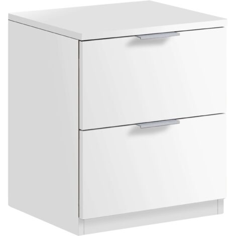KIT COMODINO 2 CASSETTI 46X38X34 BIANCO