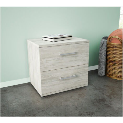 KIT COMODINO 2 CASSETTI 48X36X41 CM BIANCO VEN.K083- 1,0 pz
