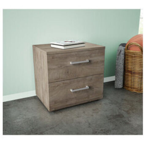 KIT COMODINO 2 CASSETTI 48X36X41 CM ROVERE K105