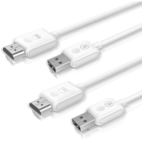 Kit compacto de transmisor y receptor HDMI a HDMI inalámbrico Mate2, Plug and Play, proyección de vídeo y audio 1080P a 60 fps para PC, portátil, cámara a HDTV y proyector, duplicación de pantalla.