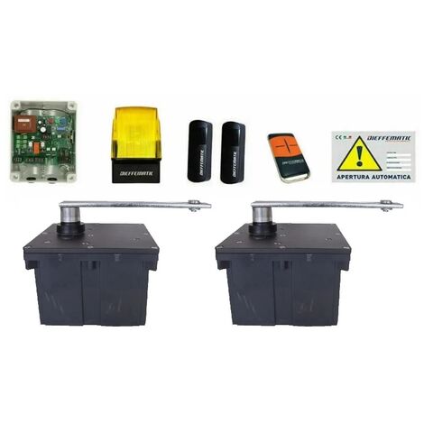 Kit Compas Interrato 180° 230 Reversibile Dieffematic Due Ante Battenti Max 2,5 M