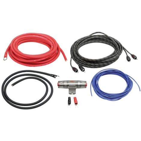Kit compatible avec amplificateur 40A RCA 5m Alim 10mm2 fusible