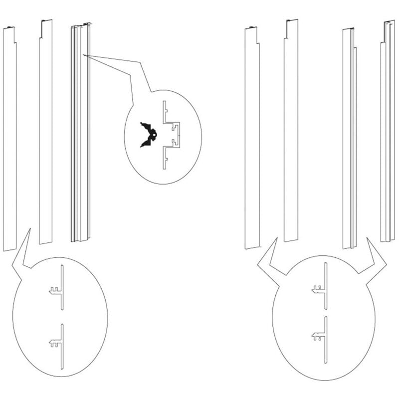 

Scrigno - Kit Compensadores Para Essential 2 Hojas Altura Hasta 2700Mm