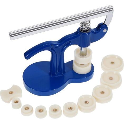 - Kit Complet (13 pièces) compatible avec réparation de Montres, avec Potence/Presse d'horloger et 12 Tasseaux Inclus