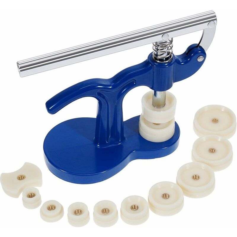 Kit Complet 13 Pièces Compatible Réparation Montres Avec Presse Horloger Et 12 Tasseaux Inclus Pour Professionnels