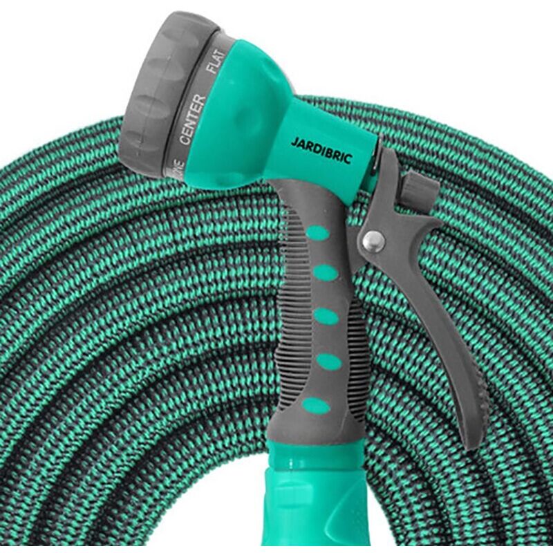 Kit d'arrosage complet, tuyau flexible + pistolet - Jardibric