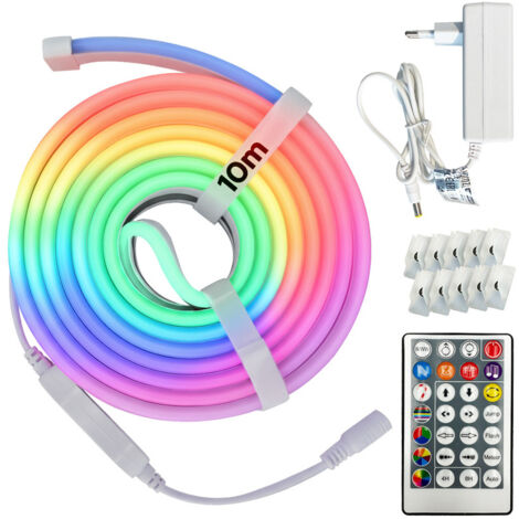 Kit complet bande LED NEON DIGITAL-10 RGB 24V 10W/m IP65 bobine 10m HOROZ
