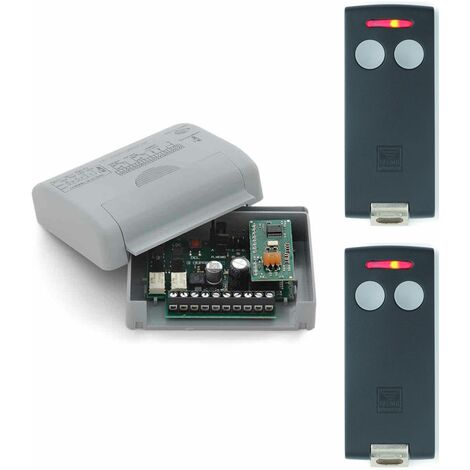 Kit complet Cardin S504 - 1 Récepteur RQM504C2  + 2 Télécommandes TXQ504C2 - Portail et garage - Fréquence 433,92MHz