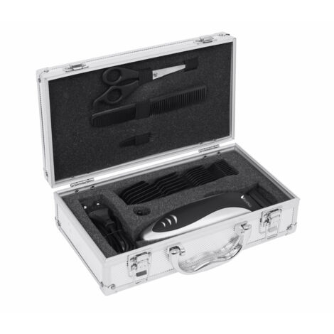 Kit complet coiffure dans une belle valise argentée BTV934 BLACK PEAR