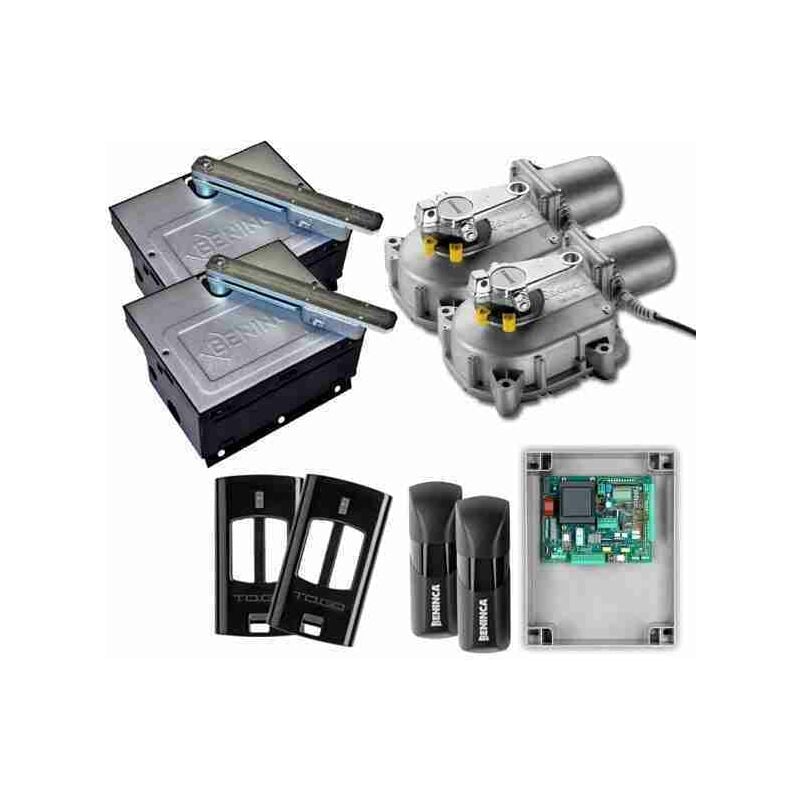 Kit complet pour automatisme de portail battant avec moteur enterré DUIT14N Beninca jusqu'à 3,5 m