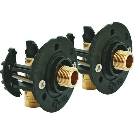 Ayor – Kit complet de fixation pour robinetterie sous-lavabo – Raccord PER Ø12 – Raccords à glissement M12/17 – Installation rapide en moins de 5 minutes