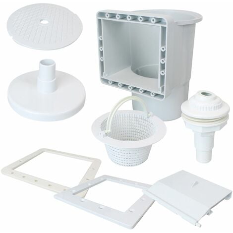 Kit complet de pièces à sceller pour skimmer petite meurtrière de piscine hors sol - Blanc - Linxor