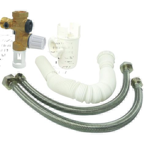 Kit Groupe De Sécurité Avec Siphon BOUTTÉ NF - Pour Chauffe-eau, Anti-retour, Vidange, Protection 10 Bars, 20x27 - 5