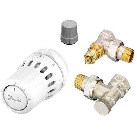 Kit complet de radiateur thermostatique liquide équerre 1/2'' (15/21) - Danfoss
