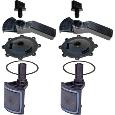 Kit complet de rénovation de vanne de piscine ATIE 2/3 voies, compatible avec les vannes Jandy 2/3 voies 4715, 4716 et 4717 (2 paquet)