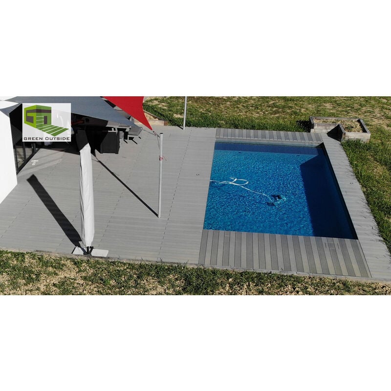 Green Outside - Kit complet 30 m² terrasse composite Gris