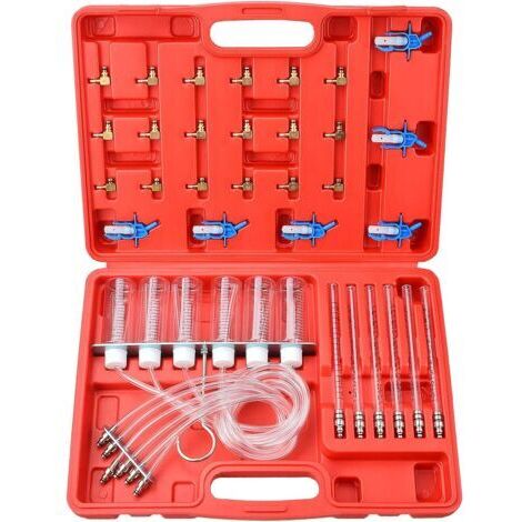 Kit Complet de Test de Fuite Diesel : 24 Adaptateurs Universels pour Injecteurs 6 Cylindres + Outil de Diagnostic de Pression de Carburant pour Rampes Communes
