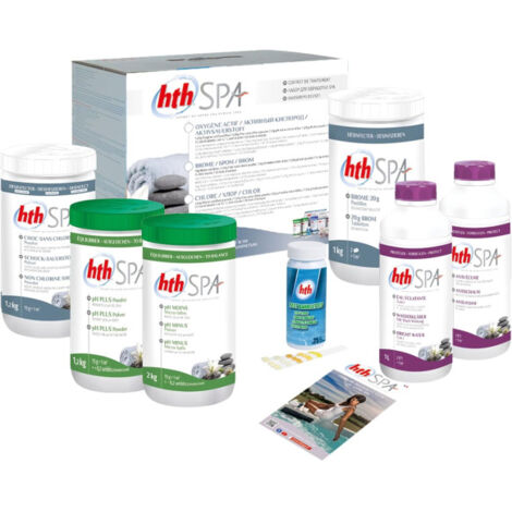 Kit complet de traitement au brome hth Spa - 5,4 kg + 2 l