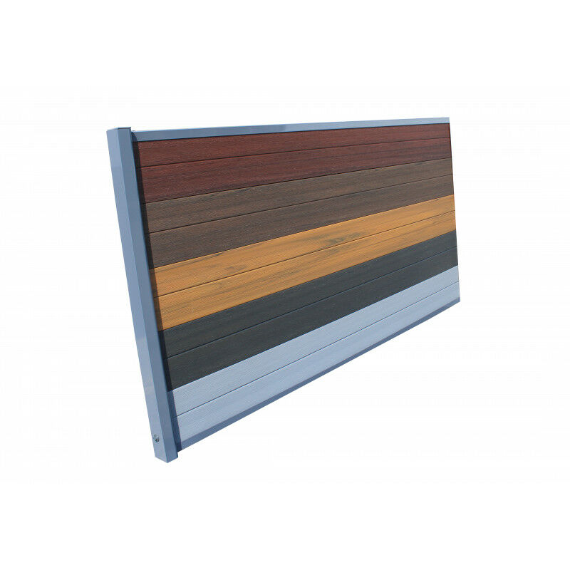 Kit complet extension clôture en composite coextrudé 1,50 l x 1,80 h (4 coloris) - Coloris - Chêne foncé, Hauteur - 180 cm, Longueur - 150 cm - Chêne