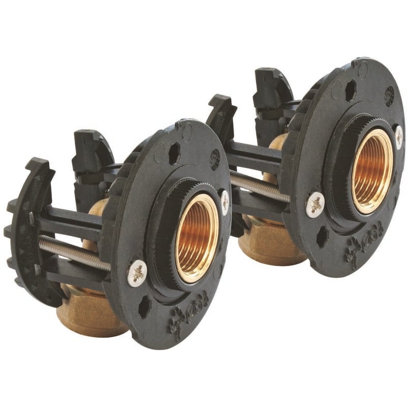 Kit complet fixation Robinetterie Bain Douche- PER Ø12 - Rac Compression F15/21