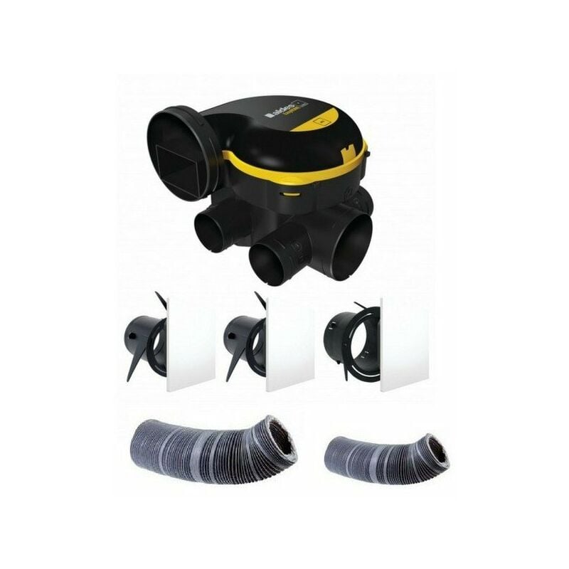 Kit complet gaines et vmc simple flux easyhome auto + grilles de ventilation colorline - ALDES