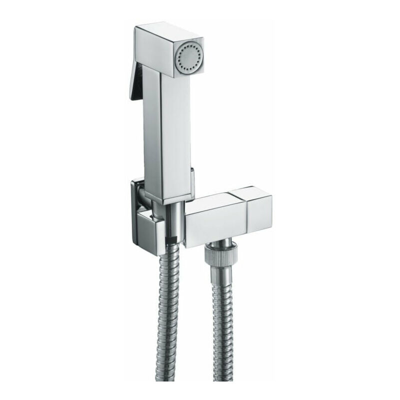 Kit complet hygiène bidet douche à main en laiton carré