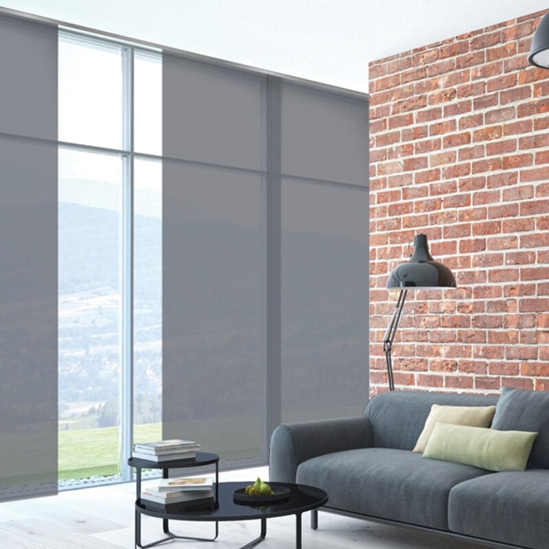 Madecostore - Kit complet panneaux japonais 60cm - Marron - L115 x H250cm