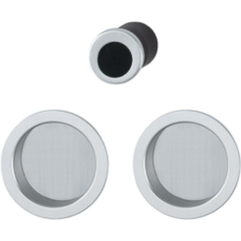 Set pour porte coulissante F94 chromé satiné aveugle Hoppe 3947849