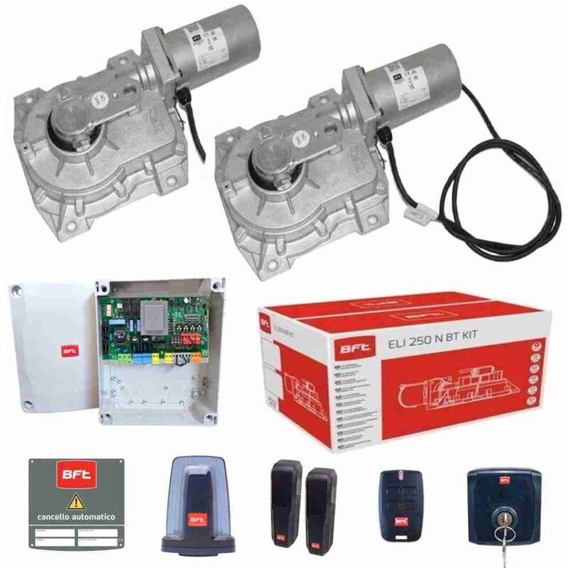Kit complet pour portails battants 230 v BFT eli veloce ac A35 kit R930149 00001 2611889