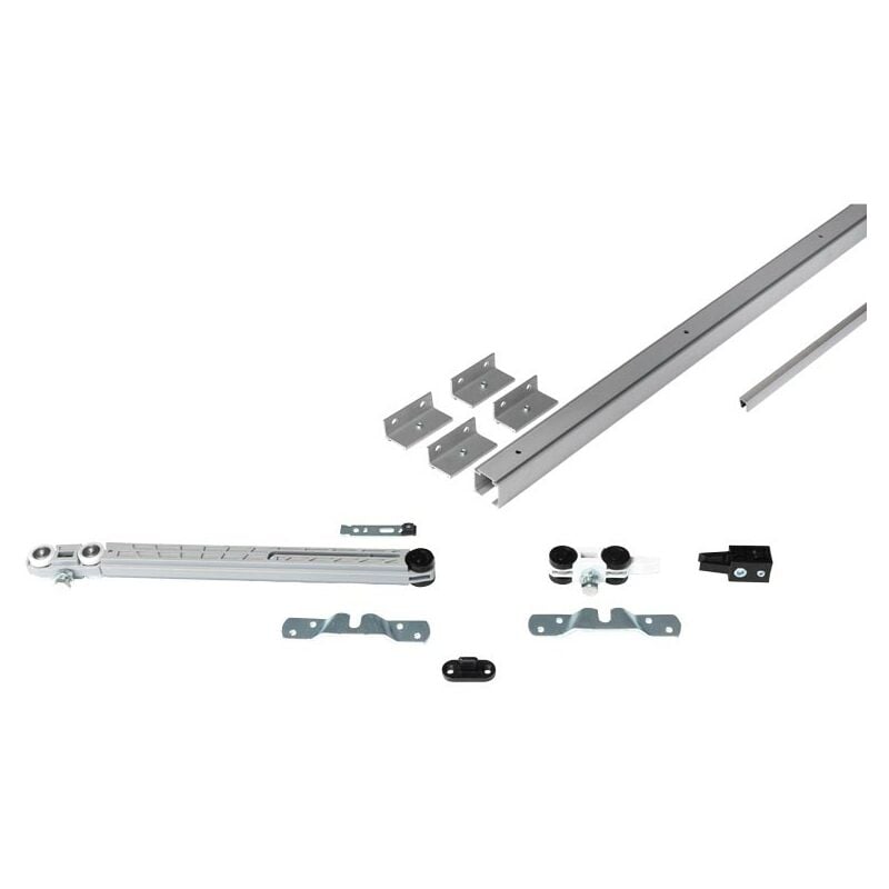 ROB - Ferrure expert pour porte coulissante - Longueur rail : 2000 mm - Charge maxi par vantail : 40 kg - Largeur de porte maxi : 1000 mm - arlu