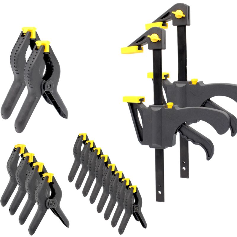 Kit Complet de Serrage Fishtec Travaux Bois 18 Pièces