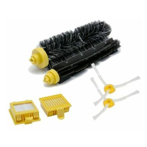 KIT COMPLET SMALL AVEC BROSSE LATERALE A 3 BRANCHES POUR Kit de 3 filtres, 2 brossettes et 2 brosses robot Roomba