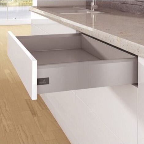 Kit complet tiroir ArciTech hauteur de profil 126 mm hauteur paroi arrière 126 mm coloris argenté longueur 500 mm - HETTICH FRANCE SCS