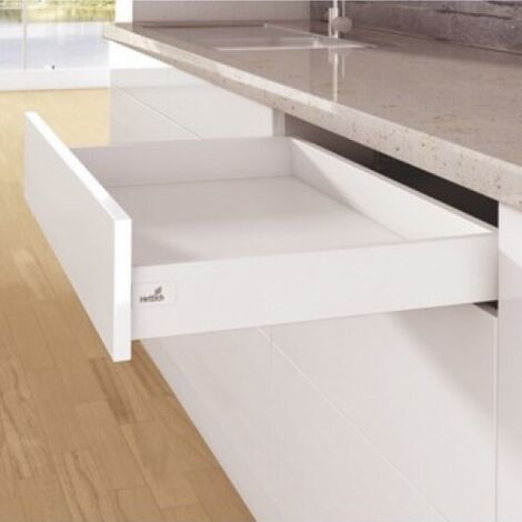 Kit complet tiroir ArciTech hauteur de profil 94 mm hauteur paroi arrière 94 mm coloris blanc longueur 550 mm - HETTICH FRANCE SCS