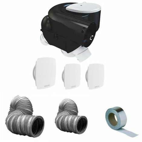 Kit Complet Vmc Simple Flux 3 Bouches Autocosy Plus Gaines Et Bande Alu - Atlantic