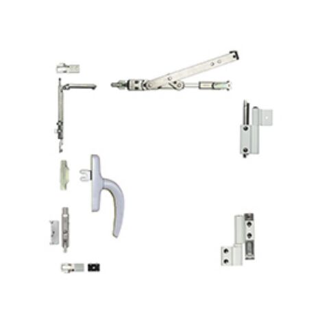 Kit completo de inclinación y giro Galicube 1V FAPIM con falleba Nefer midi - Brújula corta 402 a 750 mm - Negro 9005 - 1330AA37