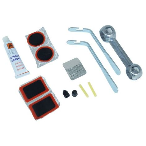 Kit de herramientas bicicleta multifunción con parche y palancas de  plástico para reparación de pinchazos - Cablematic